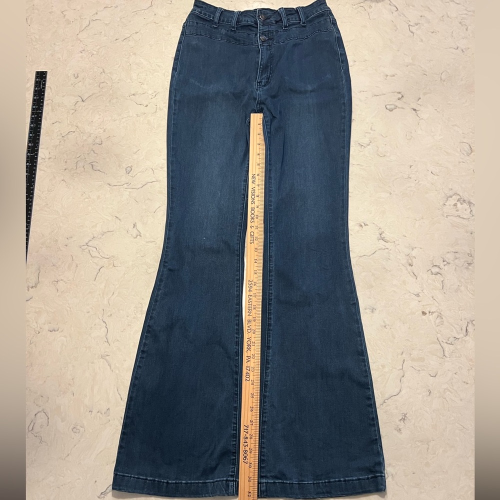 FP Vibes - Women's Blue Flared Jeans - Picture 2 of 7